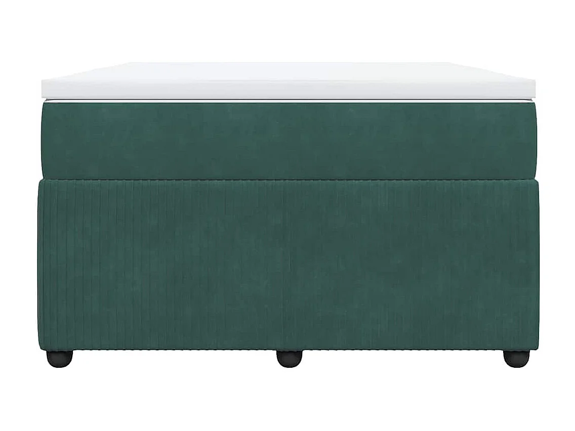 Sommier à lattes de lit avec matelas vert foncé 120x190 cm