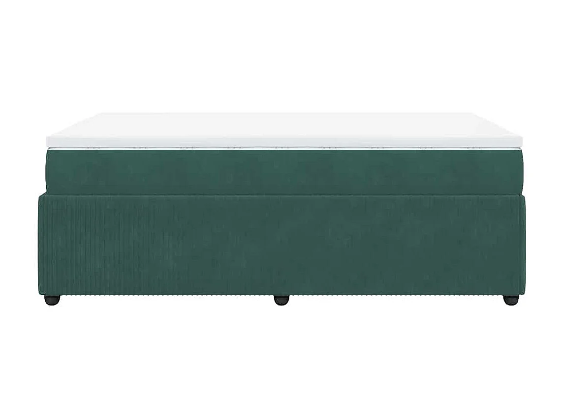 Sommier à lattes de lit avec matelas vert foncé 120x190 cm