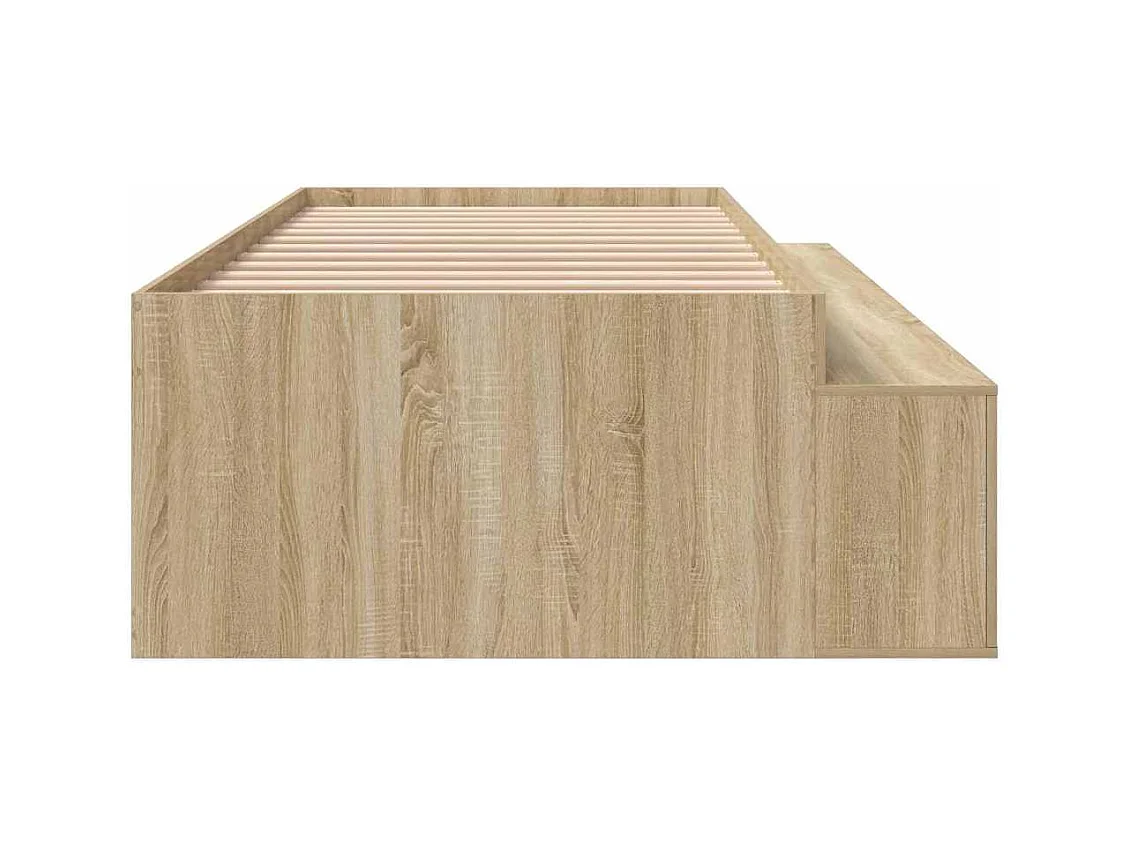 Cadre de lit avec rangement Chêne sonoma 100 x 200 cm