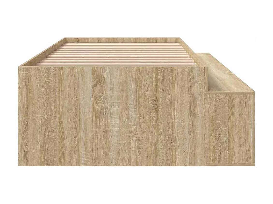 Estructura de cama con cajón Roble Sonoma 100 x 200 cm