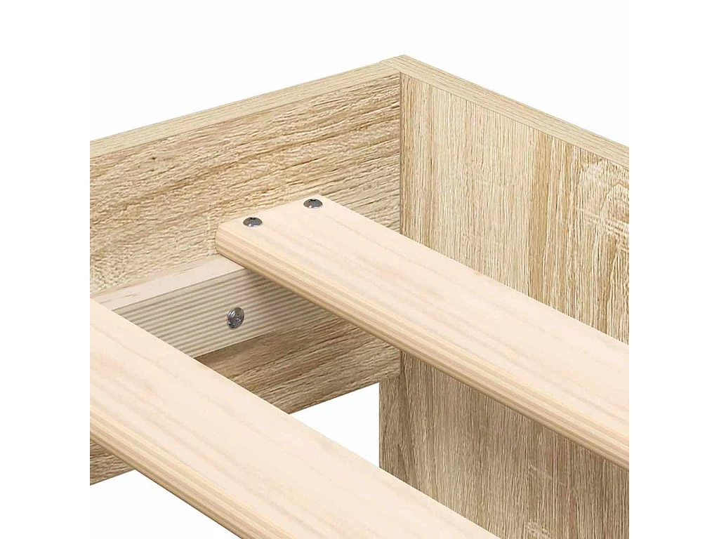Cadre de lit Chêne Sonoma 100 x 200 cm Bois d'ingénierie