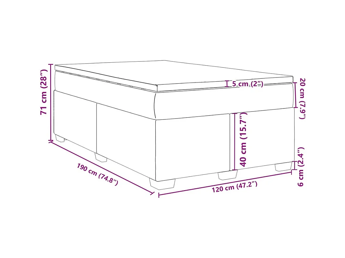 Sommier à lattes de lit et matelas gris clair 120x190 cm tissu