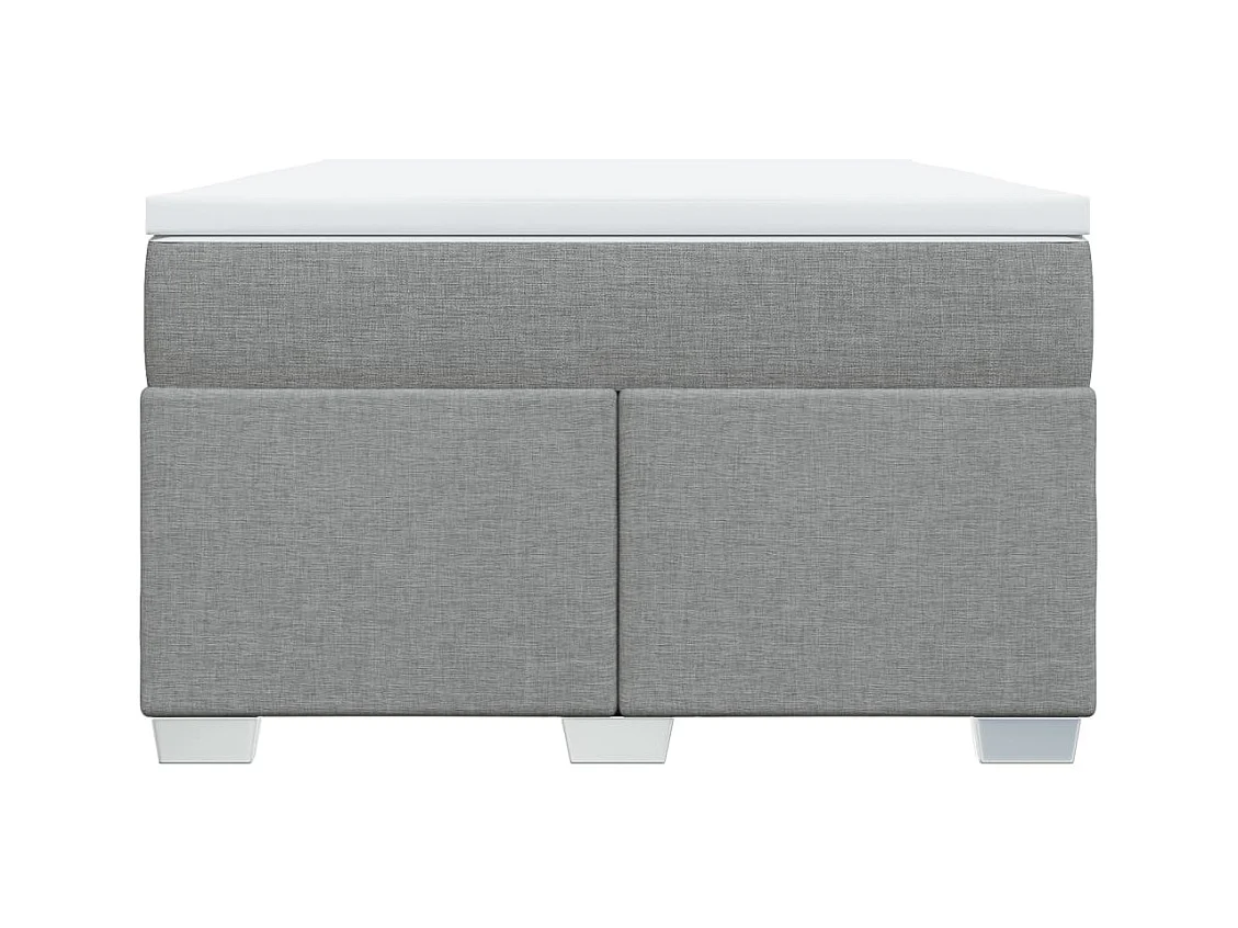 Sommier à lattes de lit et matelas gris clair 120x190 cm tissu