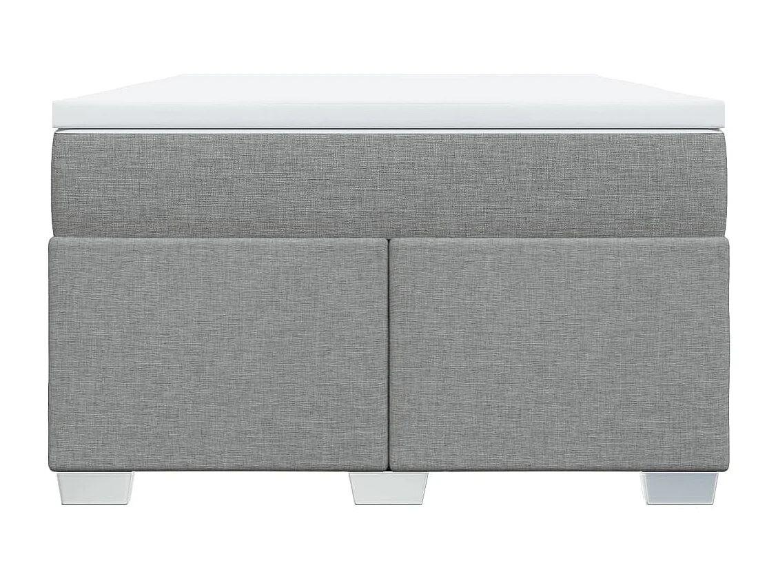 Boxspringbett mit Matratze Hellgrau 120x190 cm Stoff