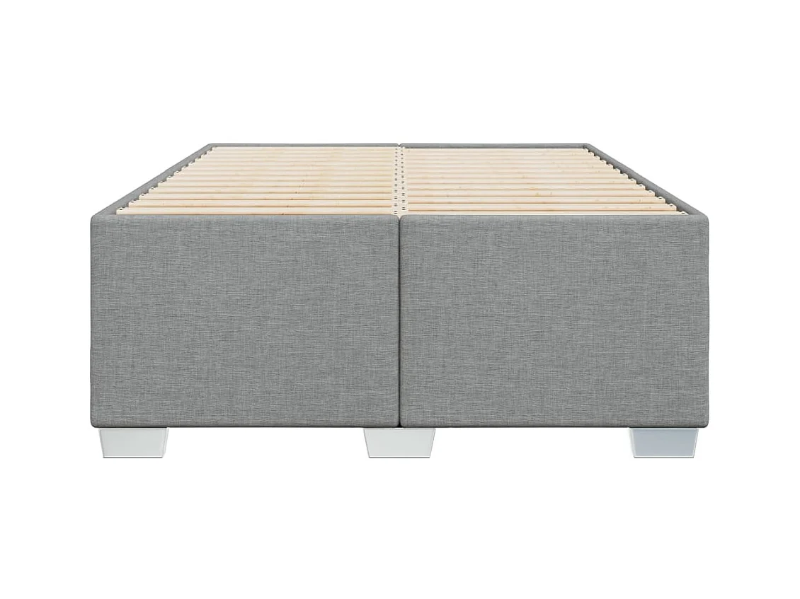 Bettgestell ohne Matratze Hellgrau 120x200 cm Stoff