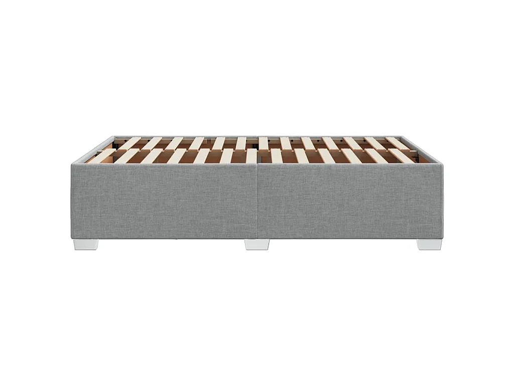 Bettgestell ohne Matratze Hellgrau 120x200 cm Stoff