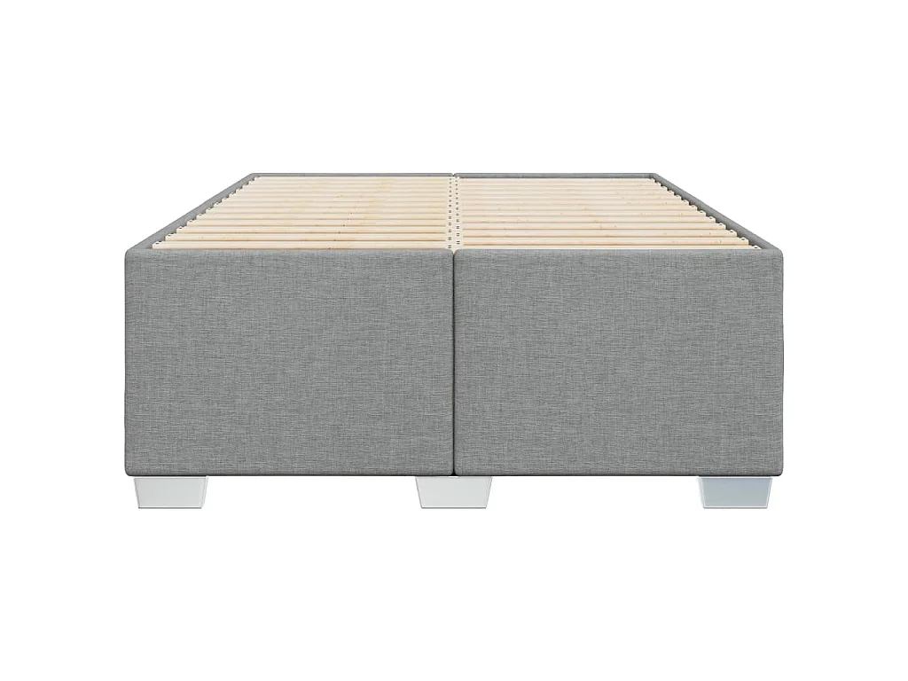Bettgestell ohne Matratze Hellgrau 120x200 cm Stoff