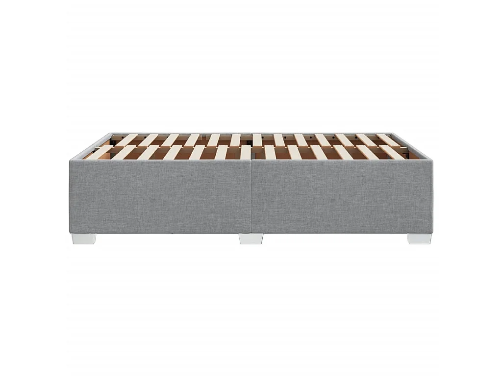 Bettgestell ohne Matratze Hellgrau 120x200 cm Stoff