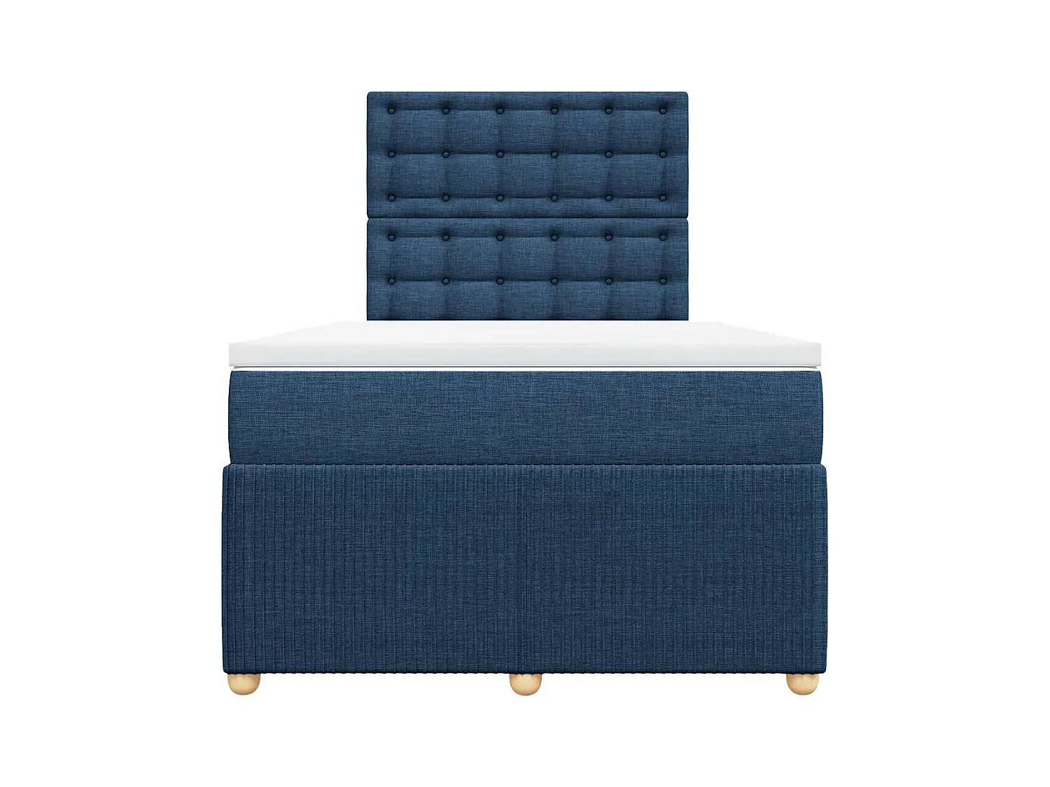 Boxspringbett mit Matratze Blau 120x200 cm Stoff