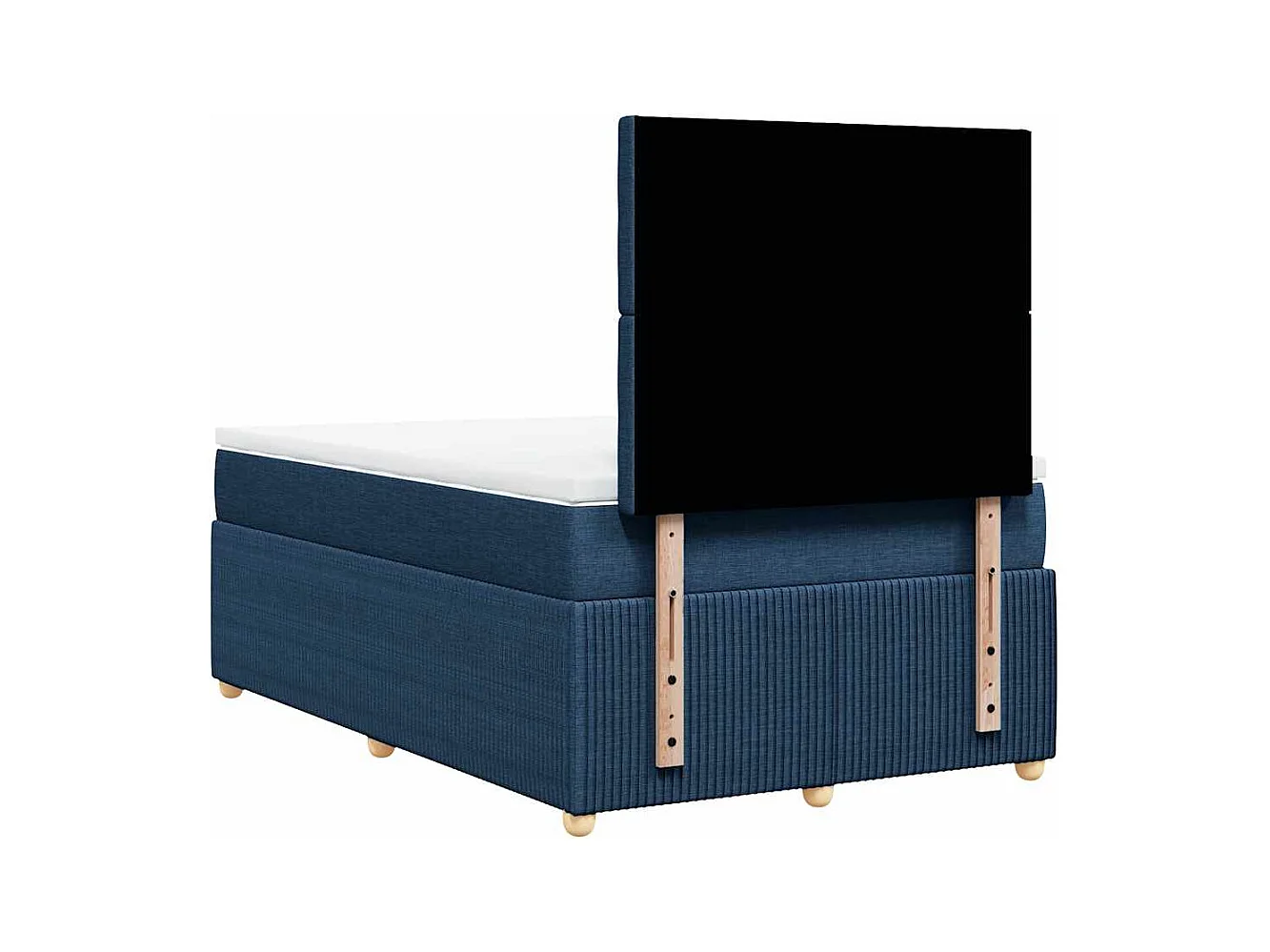 Boxspringbett mit Matratze Blau 120x200 cm Stoff