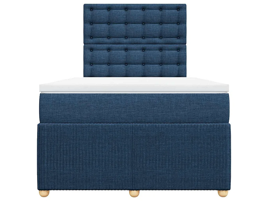Giroletto a Molle con Materasso Blu 120x200 cm in Tessuto