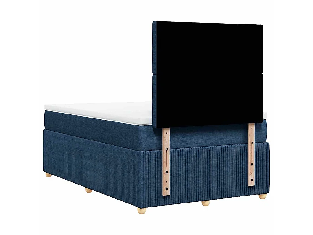 Giroletto a Molle con Materasso Blu 120x200 cm in Tessuto