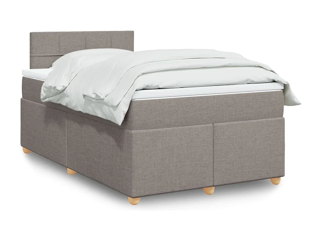 Boxspringbett mit Matratze Taupe 120x200 cm Stoff