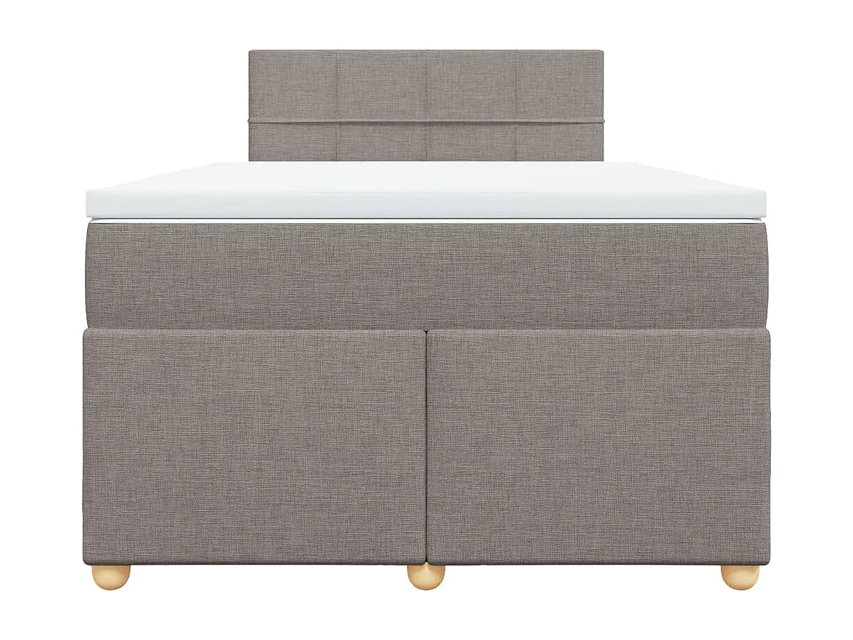 Boxspringbett mit Matratze Taupe 120x200 cm Stoff