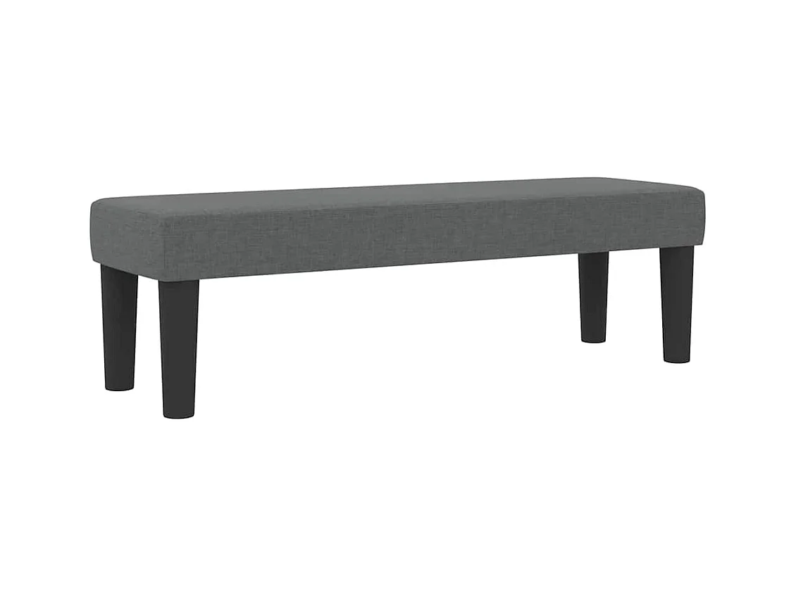 Lit à ressorts avec matelas Gris foncé 120 x 190 cm tissu
