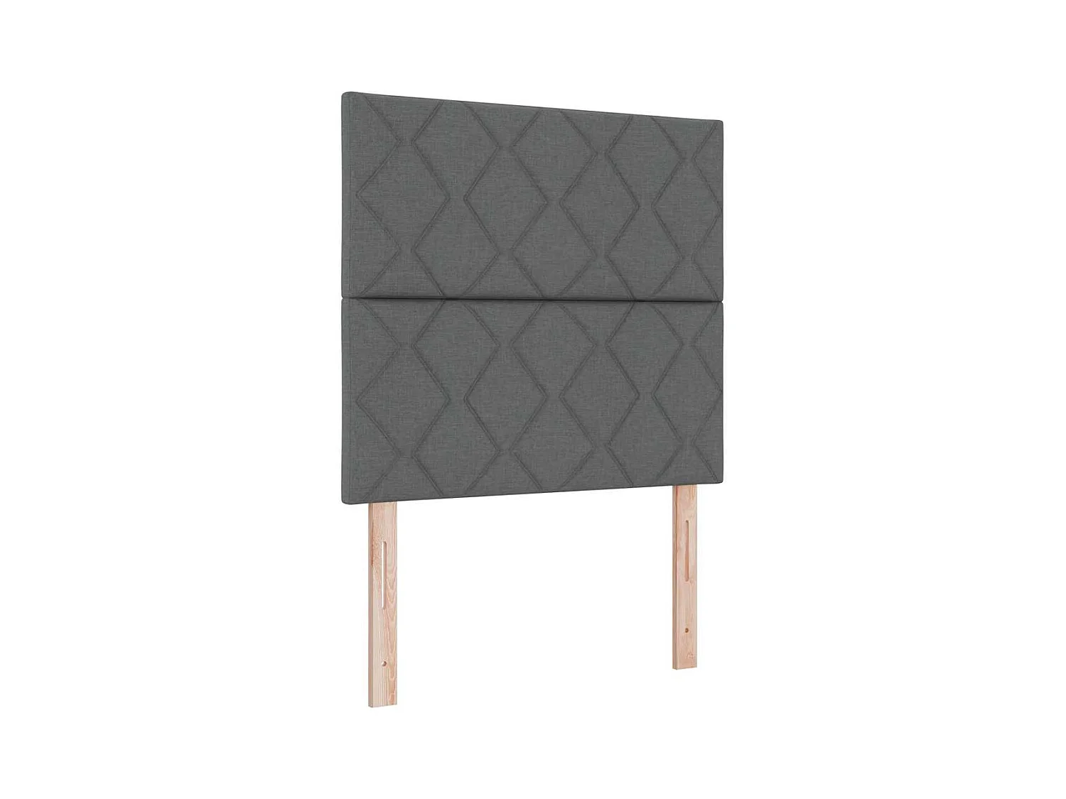 Lit à ressorts avec matelas Gris foncé 120 x 190 cm tissu