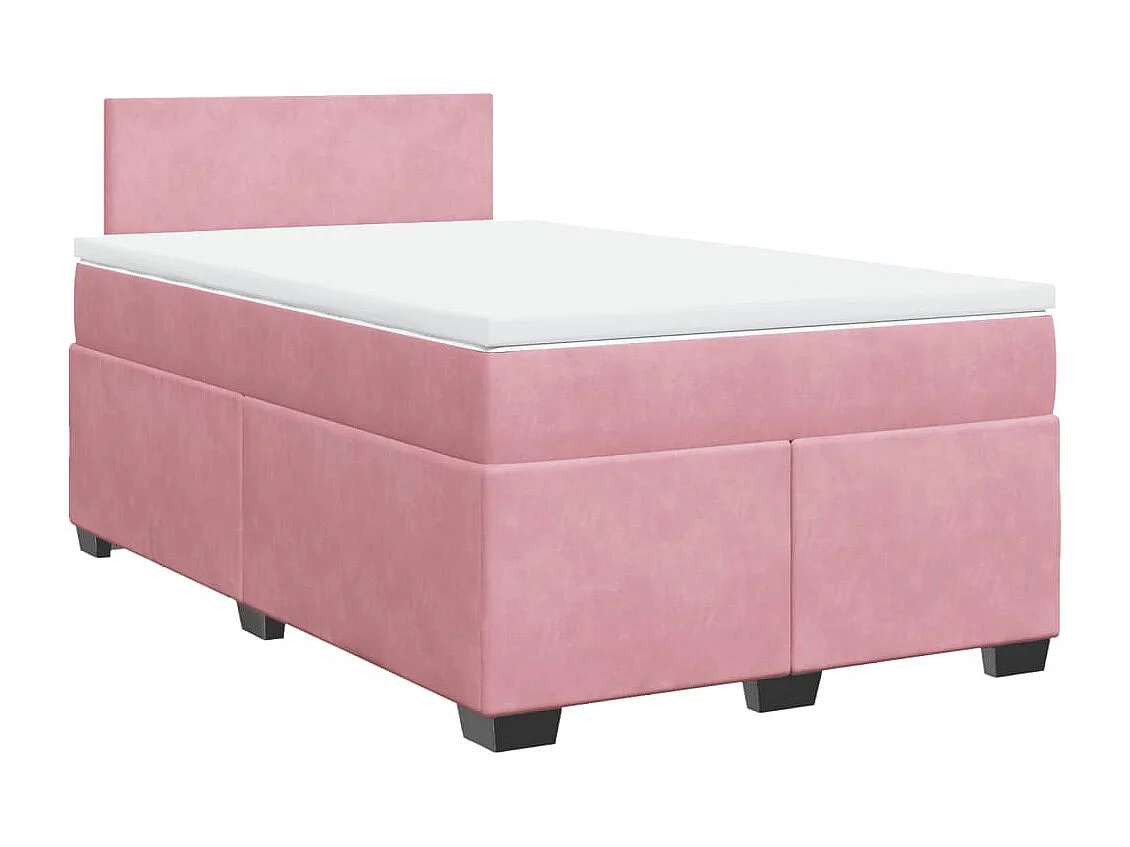 Boxspringbett mit Matratze Rosa 120x190 cm Samt