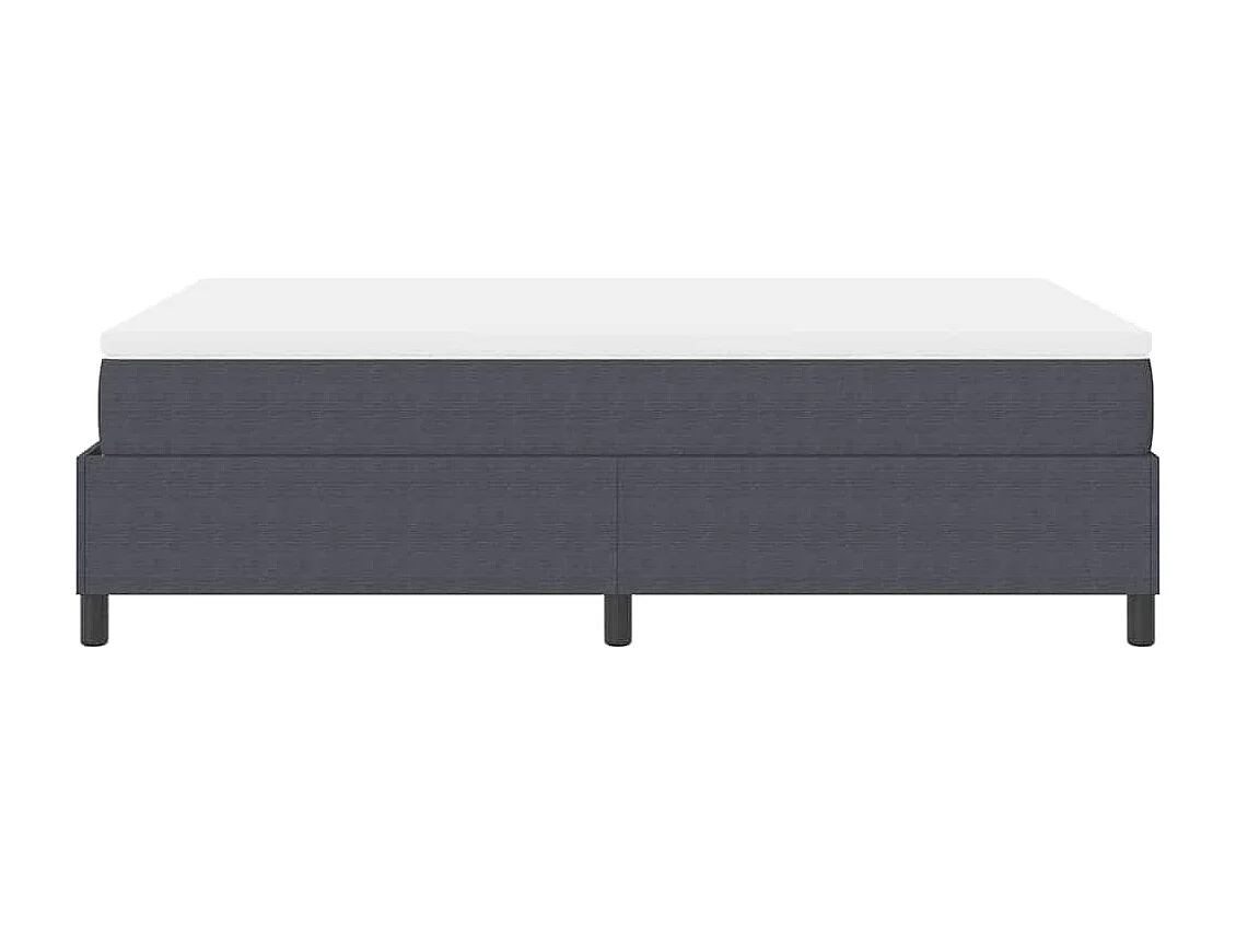 Boxspringbed Donkergrijs en Wit 120 x 200 cm Katoen Stof