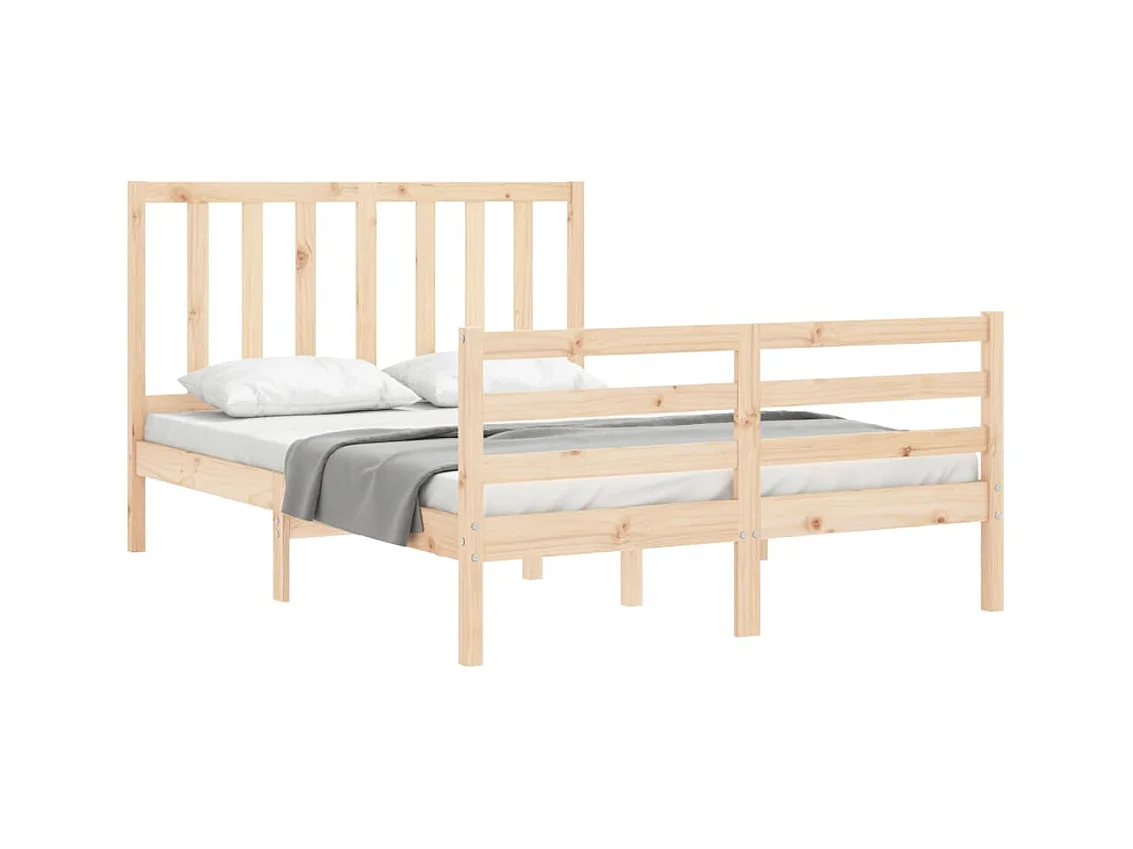 Cadre de lit sans matelas 120x200 cm bois de pin massif