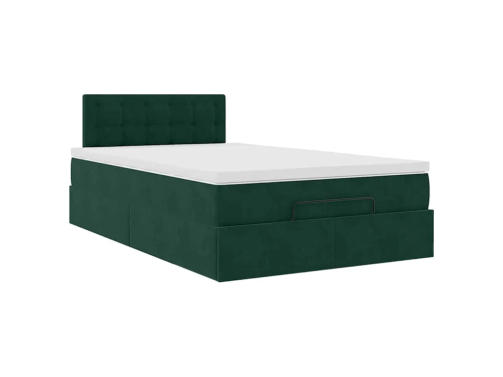 Struttura Letto Pouf con Materasso 120x200 cm Velluto