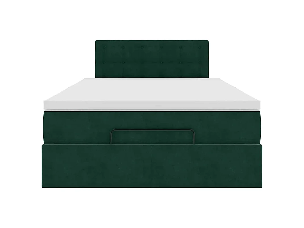 Struttura Letto Pouf con Materasso 120x200 cm Velluto