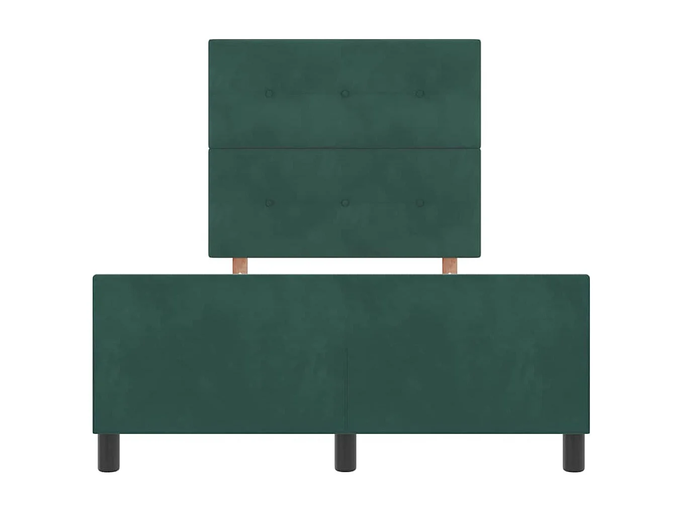 Boxspringbett mit Kopfteil Dunkelgrün 120 x 190 cm Samt