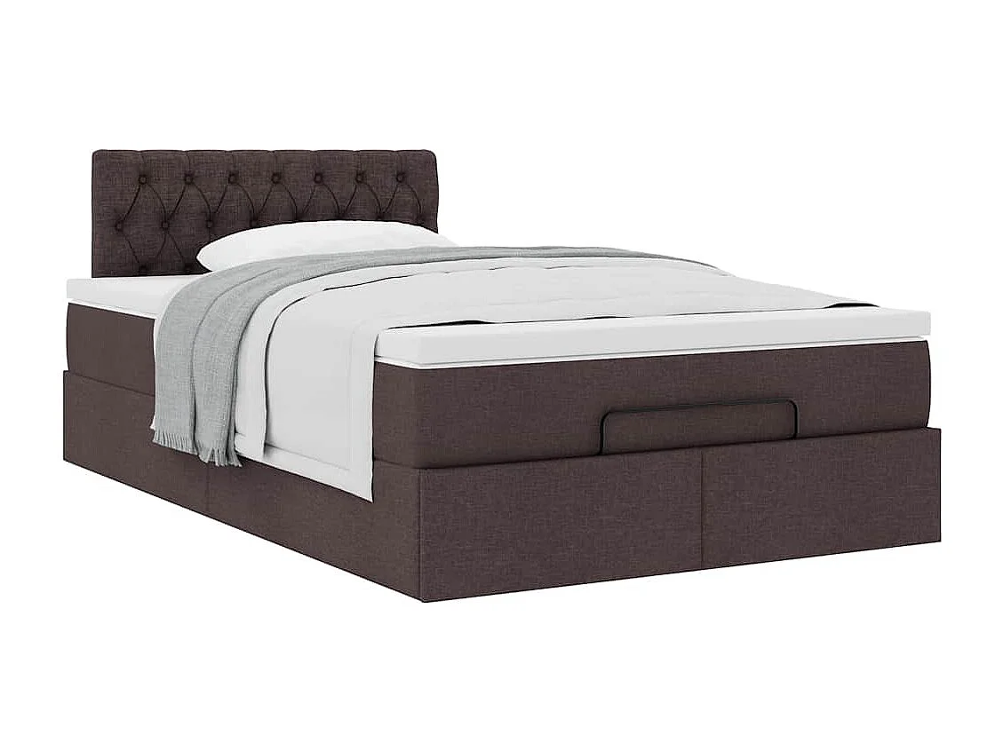 Struttura Letto Pouf con Materasso 80x200 cm in Tessuto