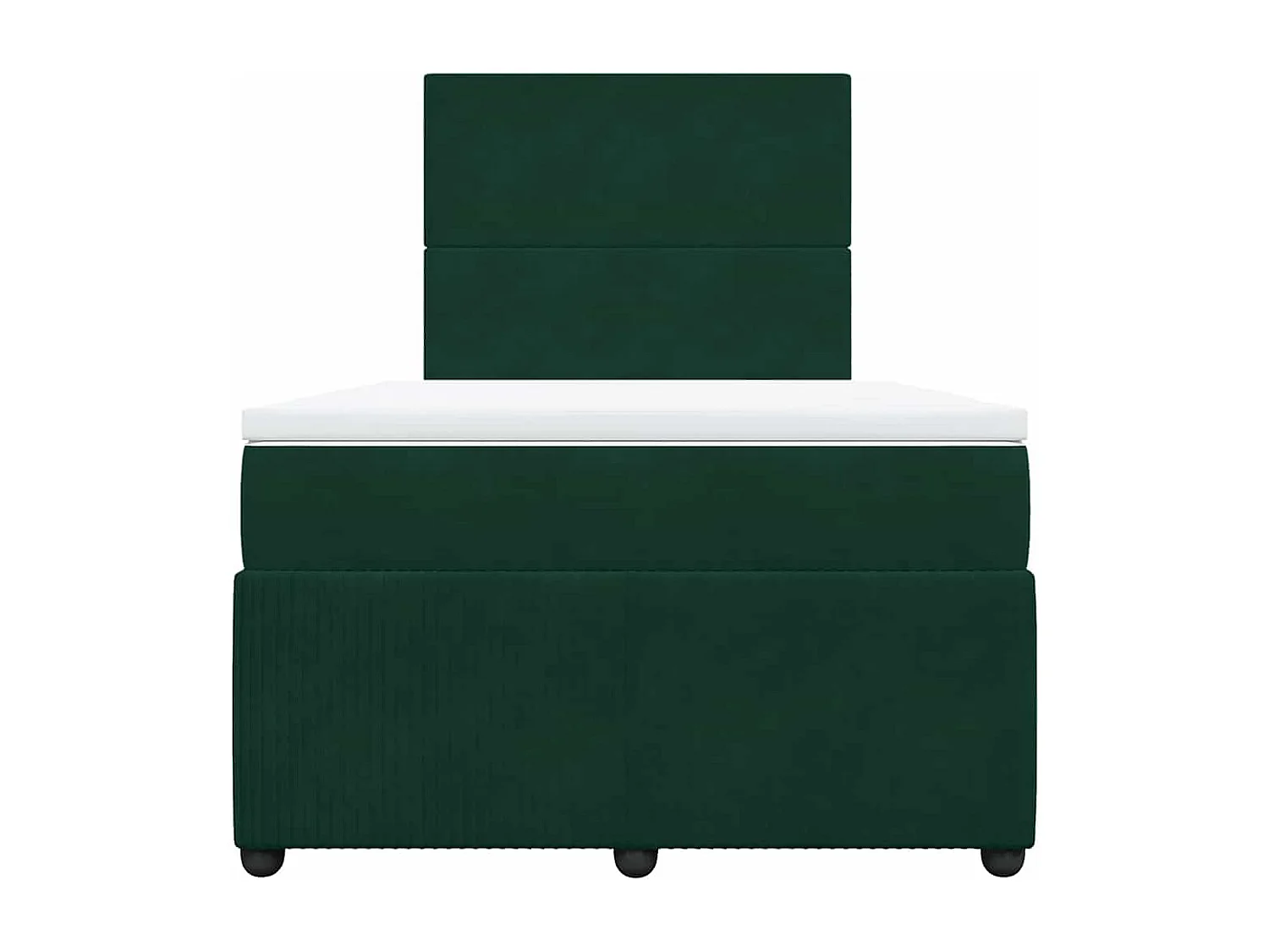 Boxspringbett mit Matratze Dunkelgrün 120x200 cm Samt