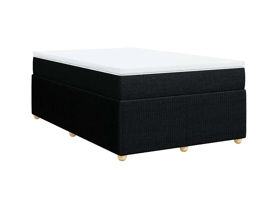 Boxspringbett mit Matratze Schwarz 120x190 cm Stoff