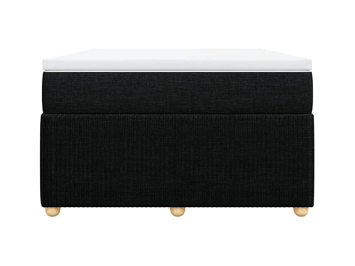 Boxspringbett mit Matratze Schwarz 120x190 cm Stoff