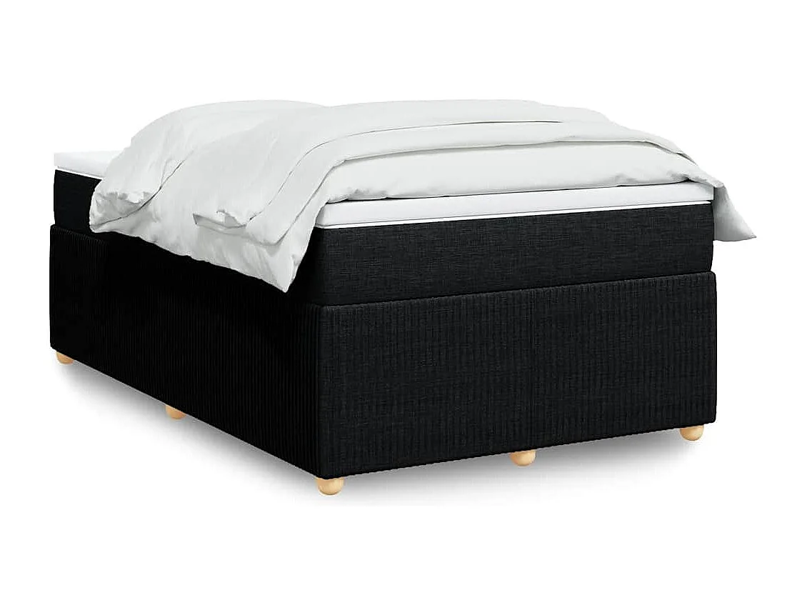 Boxspringbett mit Matratze Schwarz 120x190 cm Stoff