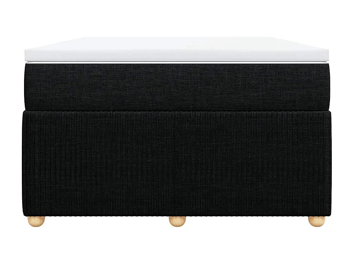 Boxspringbett mit Matratze Schwarz 120x190 cm Stoff