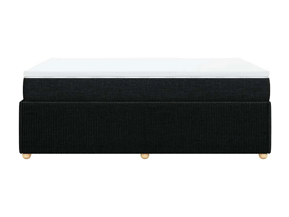 Boxspringbett mit Matratze Schwarz 120x190 cm Stoff