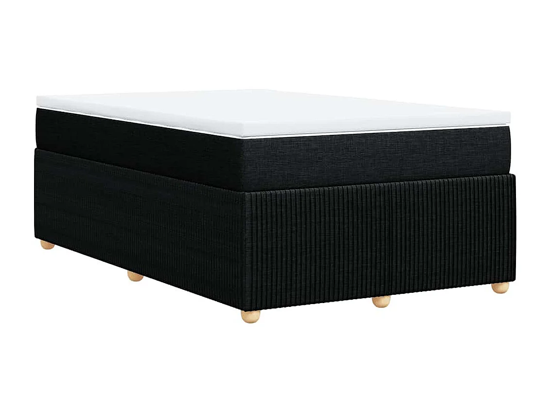 Boxspringbett mit Matratze Schwarz 120x190 cm Stoff