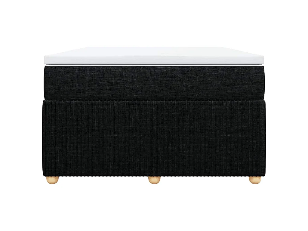 Boxspring met matras stof zwart 120x190 cm