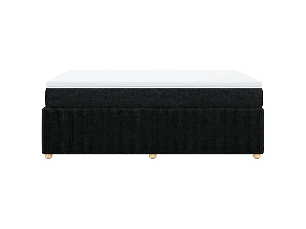 Boxspring met matras stof zwart 120x190 cm