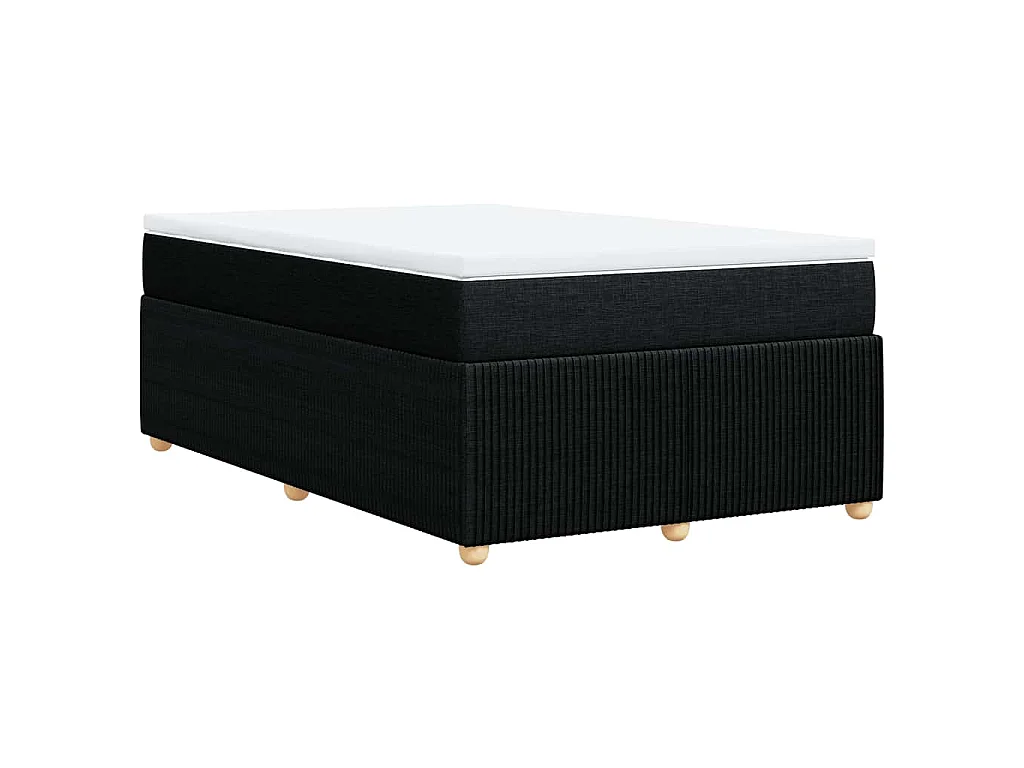 Boxspring met matras stof zwart 120x190 cm