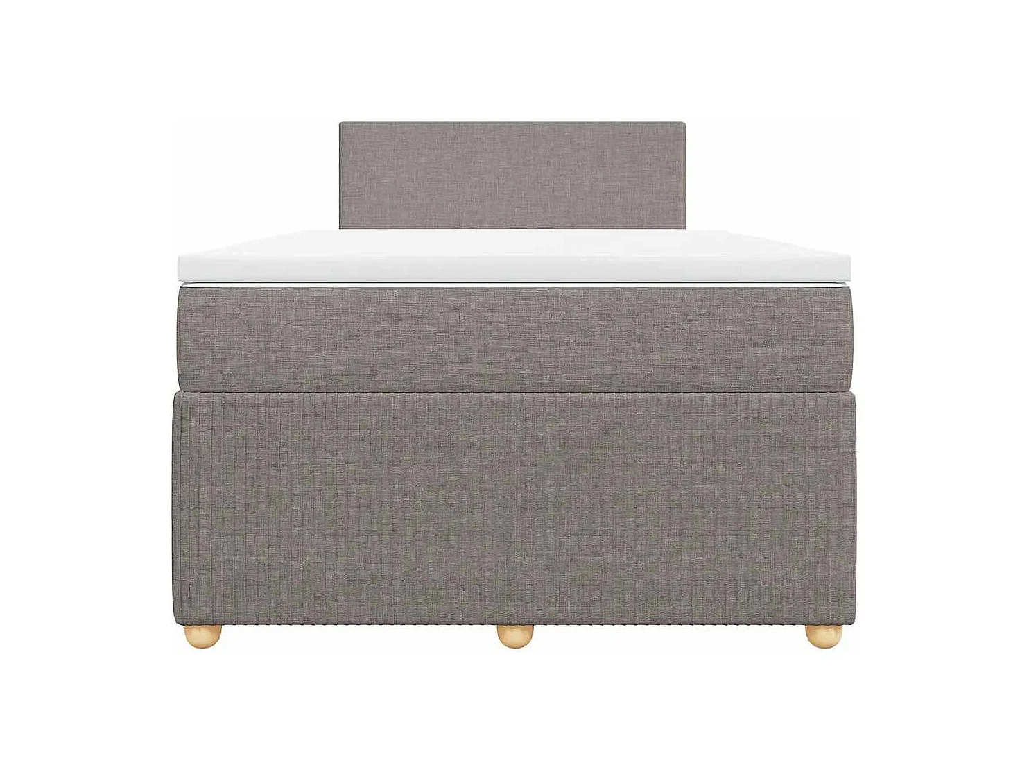 Giroletto a Molle con Materasso Tortora 120x200 cm in Tessuto