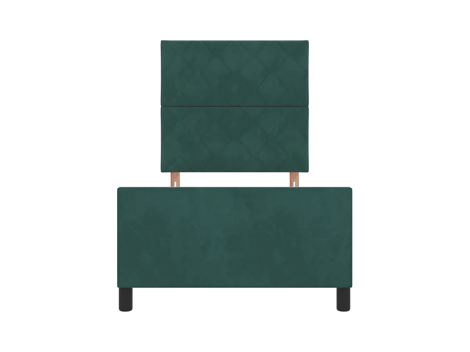 Cadre de lit avec tête de lit Vert foncé 100 x 200 cm Velours