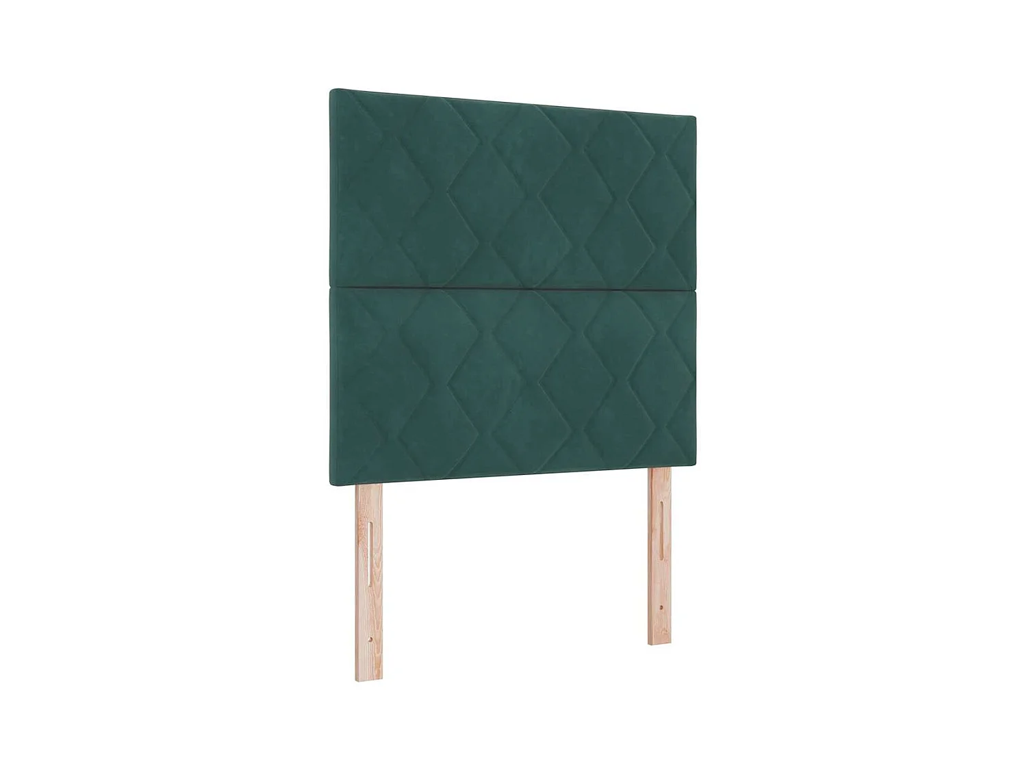 Bettgestell mit Kopfteil Dunkelgrün 100 x 200 cm Samt