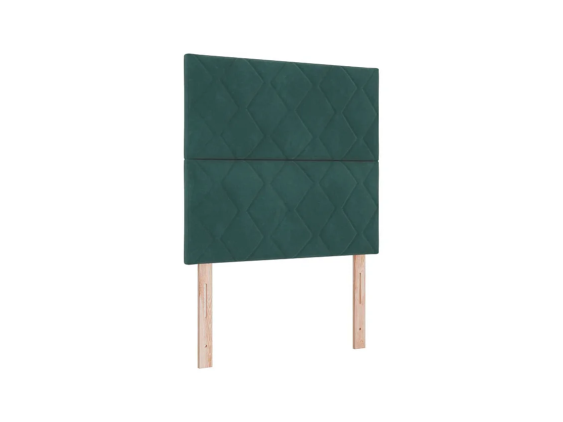Bettgestell mit Kopfteil Dunkelgrün 100 x 200 cm Samt