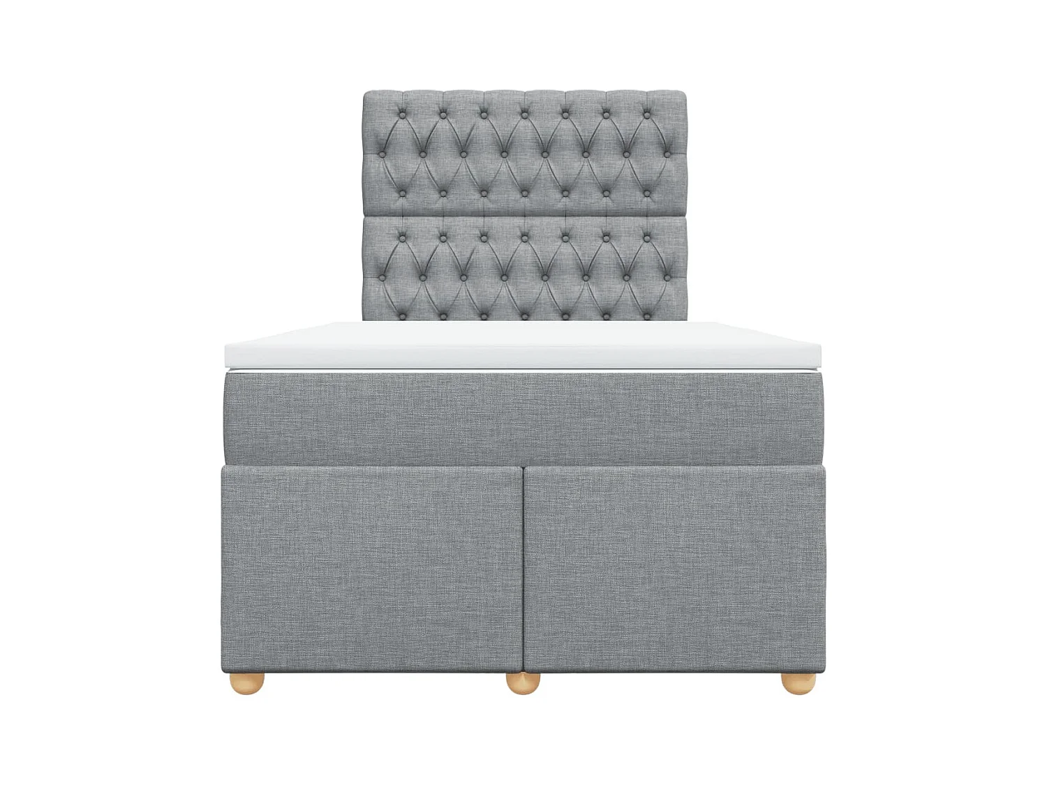 Boxspring met matras stof lichtgrijs 120x190 cm