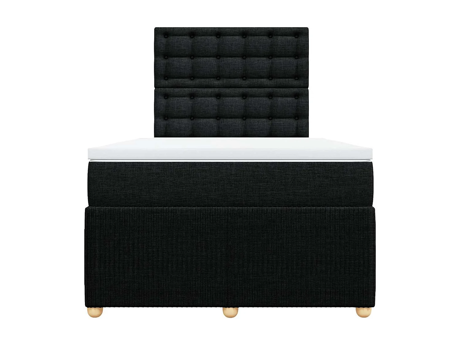 Boxspringbett mit Matratze Schwarz 120x200 cm Stoff