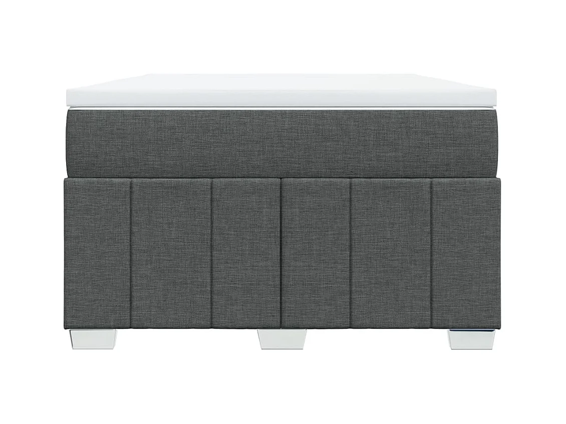 Boxspringbett mit Matratze Dunkelgrau 120x190 cm Stoff