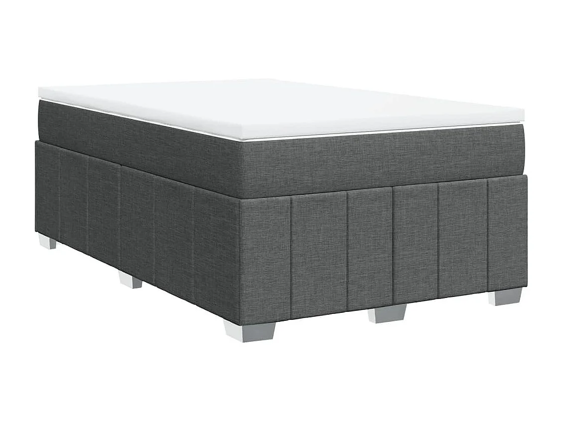 Boxspringbett mit Matratze Dunkelgrau 120x190 cm Stoff