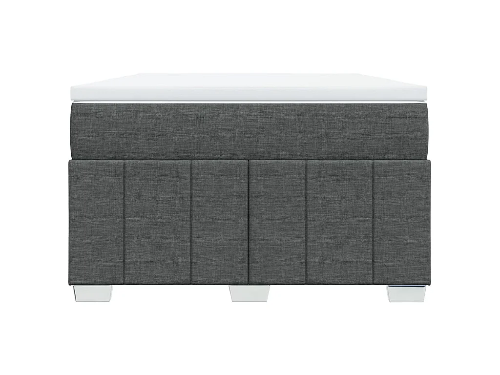 Boxspringbett mit Matratze Dunkelgrau 120x190 cm Stoff