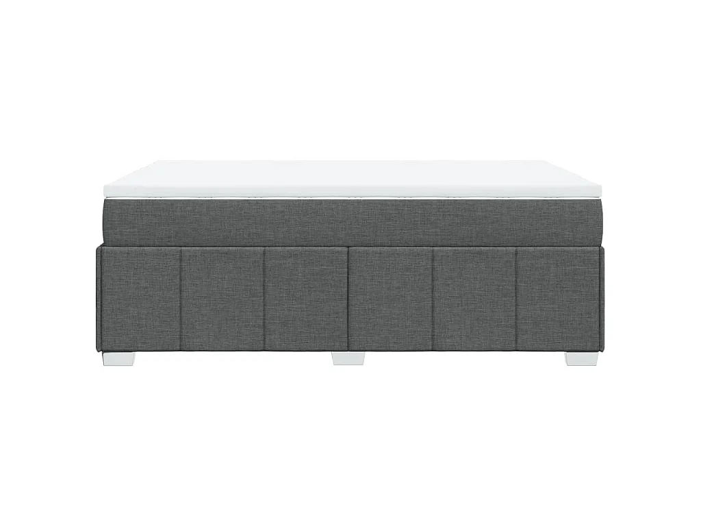 Boxspringbett mit Matratze Dunkelgrau 120x190 cm Stoff
