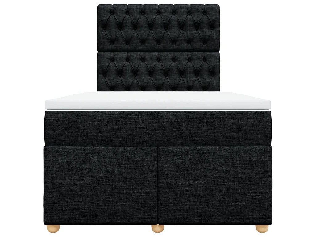 Boxspring met matras stof zwart 120x190 cm
