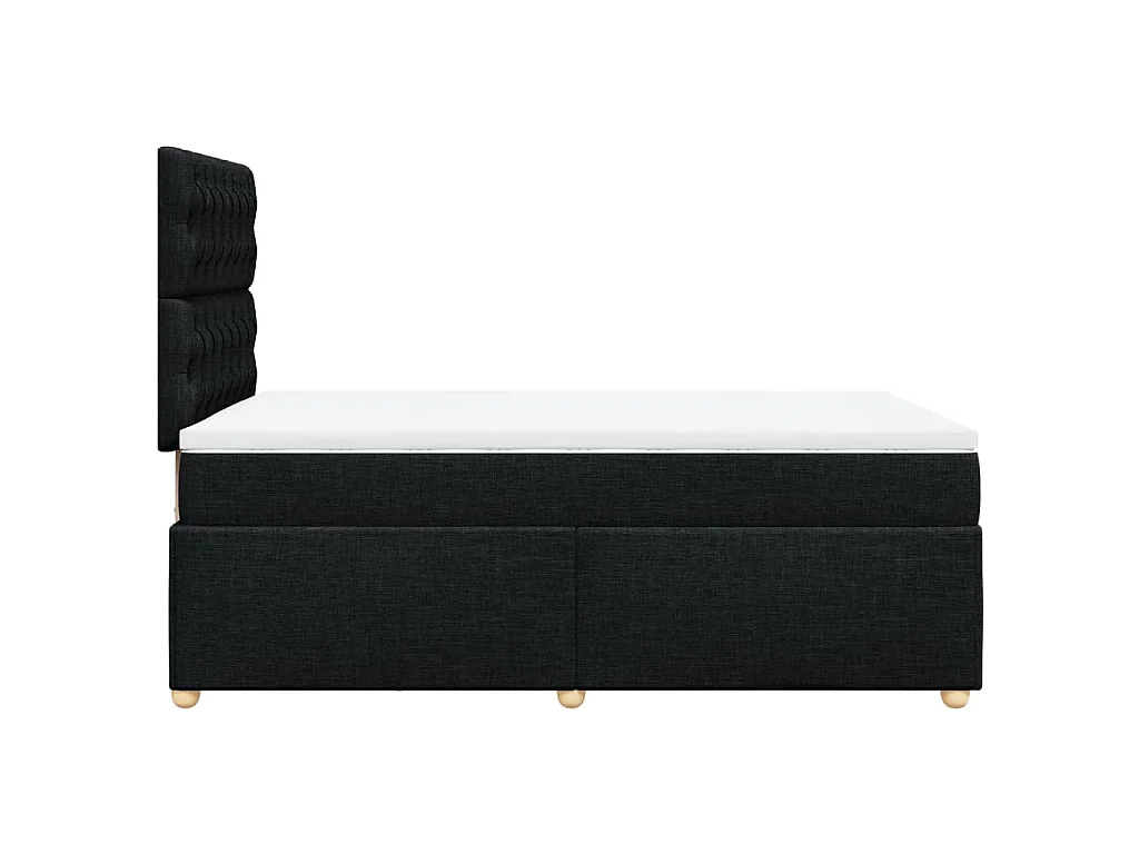 Boxspring met matras stof zwart 120x190 cm