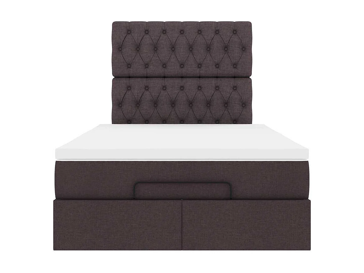 Ottoman bed met matras en LED's 120x190 cm stof donkerbruin
